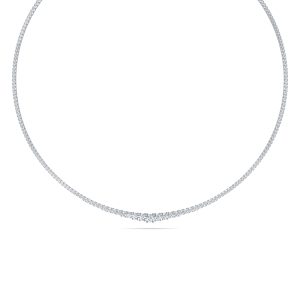 Riviera Gradual Four Prong Lab-Grown Diamond Tennis Necklace