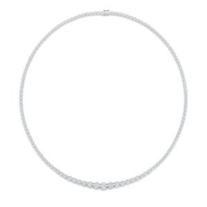 Riviera Gradual Crown Setting Lab-Grown Diamond Tennis Necklace