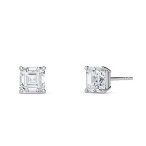 Asscher Cut Lab-Grown Diamond Stud Earrings
