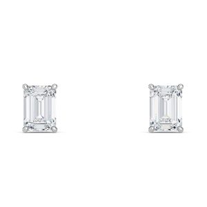 Emerald Cut Lab-Grown Diamond Stud Earrings