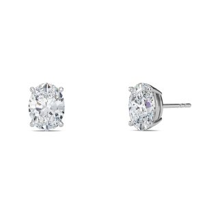 Oval Cut Lab-Grown Diamond Stud Earrings