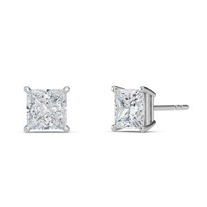 Princess Cut Lab-Grown Diamond Stud Earrings