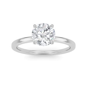Petite Elegance Nail Prong Solitaire Lab-Grown Diamond Ring